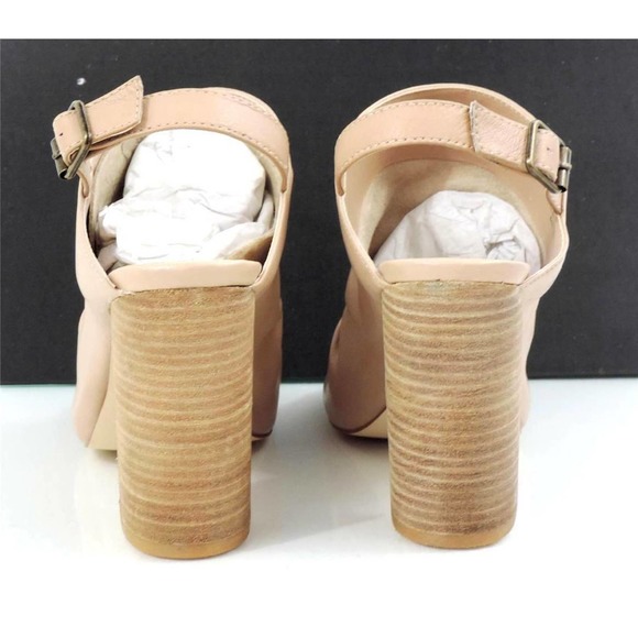 Steven by Steve Madden Saliem Peep toe Dress Sandals Heels Natural - Picture 6 of 6